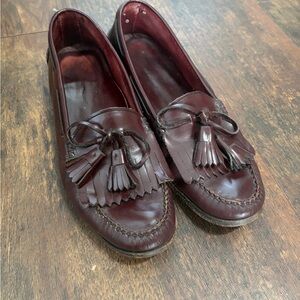 Vtg Abercrombie & Fitch Leather Penny Loafer Slip Fishing Boat Shoes Brazil 10.5